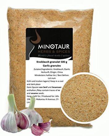 Minotaur Spices | Knoblauch granulat, Knoblauch granuliert 2 x 500g (1 Kg)  