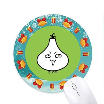Knoblauch Insidous Schöne kleine Emoji Mousepad Rund Gummi Maus Pad Weihnachtsgeschenk  