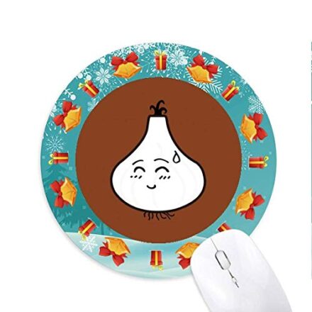 Knoblauch sprachlos Klein Emoji Mousepad Rund Gummi Maus Pad Weihnachtsgeschenk  