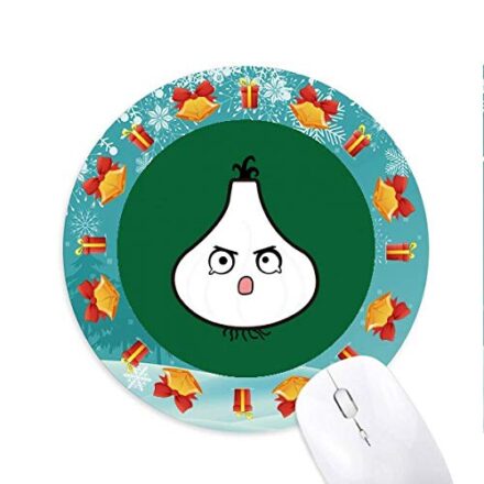 Knoblauch Ungerechtigkeit Schöne kleine Emoji Mousepad Rund Gummi Maus Pad Weihnachtsgeschenk  