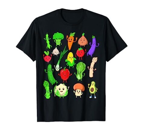 Comic Kawaii Gemüse T-Shirt  